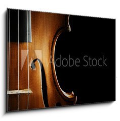 Sklenn obraz 1D - 100 x 70 cm F_E75616379 - Violin orchestra musical instruments - Hudebn nstroje houslovho orchestru