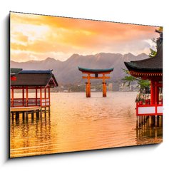 Obraz 1D - 100 x 70 cm F_E77248039 - Miyajima Torii gate, Japan.