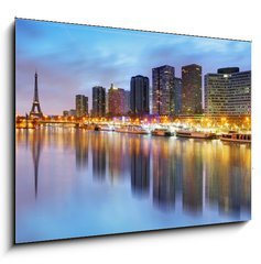 Obraz 1D - 100 x 70 cm F_E78160118 - Paris skyline with Eiffel tower in background