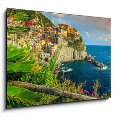 Obraz 1D - 100 x 70 cm F_E79379736 - Manarola village on the Cinque Terre coast of Italy,Europe