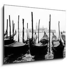 Sklenn obraz 1D - 100 x 70 cm F_E794600 - venise, gondoles