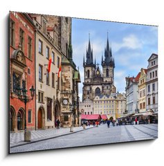 Sklenn obraz 1D - 100 x 70 cm F_E80631024 - Prague, Czech Republic, Central Europe, 26.12.2014. The view ove
