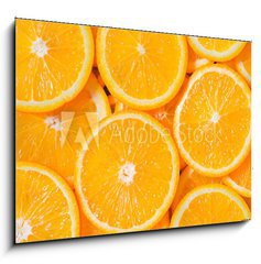 Obraz   Orange Slices Background, 100 x 70 cm