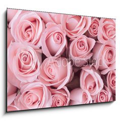 Obraz 1D - 100 x 70 cm F_E84365543 - pink rose flower bouquet vintage background - rov re kvt kytice vinobran pozad