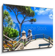 Obraz 1D - 100 x 70 cm F_E85260412 - beautiful  Ravello village,view with church. Amalfi coast, Italy