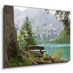 Sklenn obraz 1D - 100 x 70 cm F_E8591433 - Veduta seduta sul lago
