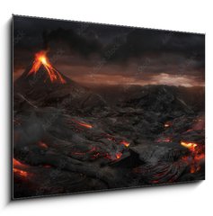 Obraz 1D - 100 x 70 cm F_E85978713 - Volcanic landscape