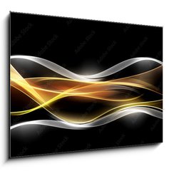 Obraz 1D - 100 x 70 cm F_E86803878 - Creative Light Fractal Waves Art Abstract Background