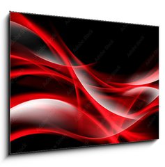 Obraz 1D - 100 x 70 cm F_E87077837 - Creative Art Red Light Fractal Waves Abstract Background