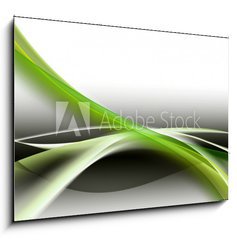 Obraz 1D - 100 x 70 cm F_E88270998 - abstract green wave background