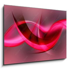 Obraz 1D - 100 x 70 cm F_E88611581 - pink red wave background
