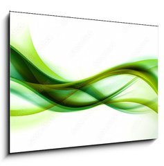 Obraz 1D - 100 x 70 cm F_E89102505 - abstract green wave background