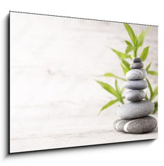 Obraz 1D - 100 x 70 cm F_E89978310 - Spa stones.