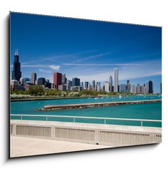 Sklenn obraz 1D - 100 x 70 cm F_E903982 - chicago skyline