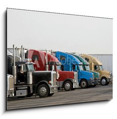 Obraz 1D - 100 x 70 cm F_E90724354 - Semi Trucks - Polopvsy