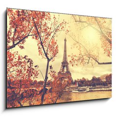 Sklenn obraz 1D - 100 x 70 cm F_E90896299 - The eiffel tower in paris - Eiffelova v v Pai