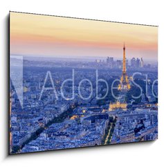 Sklenn obraz 1D - 100 x 70 cm F_E91441069 - The - Eiffelova v je nejnavtvovanj pamtkou Francie.
