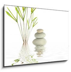 Obraz 1D - 100 x 70 cm F_E9400506 - Zen Spa Stones and Bamboo - Zen Spa Stones a Bamboo