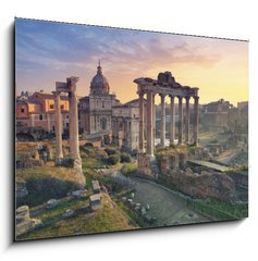 Sklenn obraz 1D - 100 x 70 cm F_E98167076 - Roman Forum. Image of Roman Forum in Rome, Italy during sunrise. - Roman Forum. Obrzek Roman Forum v m, Itlie pi vchodu slunce.