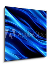 Obraz 1D - 50 x 50 cm F_F100723342 - Art Abstract Blue Glow Wave Design Background