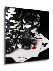 Sklenn obraz 1D - 50 x 50 cm F_F10109872 - very bad start in poker - velmi patn start v pokeru
