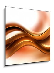 Obraz 1D - 50 x 50 cm F_F102386676 - Abstract Gold Brown Wave Design Background