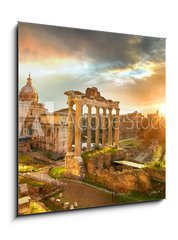 Obraz 1D - 50 x 50 cm F_F102924598 - Roman Forum. Ruins of Roman Forum in Rome, Italy during sunrise. - Roman Forum. Ruiny mskho fra v m, Itlie pi vchodu slunce.