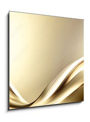 Obraz 1D - 50 x 50 cm F_F109609788 - Fractal Abstract Gold Wave Design Background