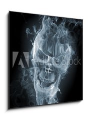 Sklenn obraz 1D - 50 x 50 cm F_F11412559 - Skull - smoke