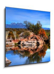 Obraz 1D - 50 x 50 cm F_F11486623 - Desert Pond - Poutn rybnek