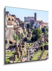 Sklenn obraz 1D - 50 x 50 cm F_F126294369 - The Roman forum, Italy - msk frum, Itlie