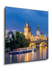 Obraz   River Vltava at Dusk Prague Czech Republic, 50 x 50 cm