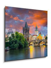 Obraz 1D - 50 x 50 cm F_F128921131 - River Vltava at Dusk Prague Czech Republic