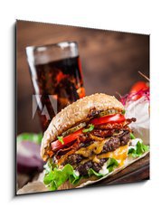 Obraz   Close up of home made burgers, 50 x 50 cm