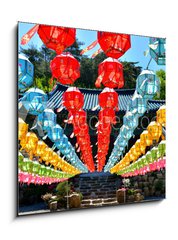 Obraz 1D - 50 x 50 cm F_F132287673 - Color Lantern at Temple - Barevné lucerny v chrámu