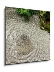 Sklenn obraz 1D - 50 x 50 cm F_F132372452 - Zen garden in Japan - Zen zahrada v Japonsku