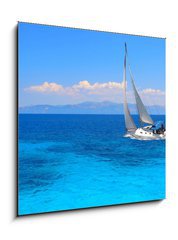 Sklenn obraz 1D - 50 x 50 cm F_F14821567 - Sailing yacht