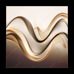 Obraz 1D - 50 x 50 cm F_F149184603 - Amazing Gold Brown Waves Abstract Background