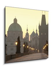 Sklenn obraz 1D - 50 x 50 cm F_F15119043 - prague charles bridge - prask charlesov most