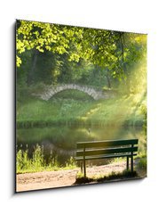 Sklenn obraz 1D - 50 x 50 cm F_F15179119 - Bench