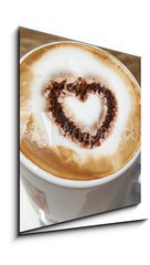 Sklenn obraz 1D - 50 x 50 cm F_F15458903 - Kaffee mit Herz
