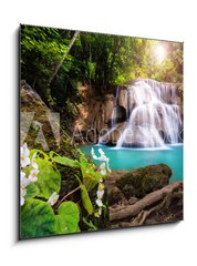 Obraz 1D - 50 x 50 cm F_F163905997 - Waterfall in Thailand, called Huay or Huai mae khamin in Kanchanaburi Provience