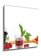 Obraz 1D - 50 x 50 cm F_F165225169 - Panoramic wide collage for skinali. Fruit, drinks, healthy food. Isolated on white