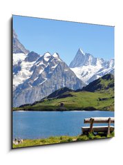 Obraz 1D - 50 x 50 cm F_F16526560 - Devant les montagnes