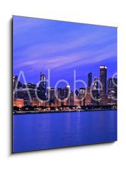 Sklenn obraz 1D - 50 x 50 cm F_F16836414 - XXL - Famous Chicago Panorama