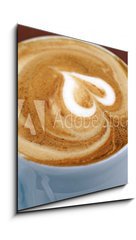 Obraz 1D - 50 x 50 cm F_F17603905 - Cappuccino mit Herz - Cappuccino s Herzem