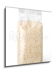 Obraz 1D - 50 x 50 cm F_F182770235 - Rice in transparent plastic bag isolated on white background. Packaging template mockup collection. With clipping Path included. Stand-up Front view. - Re v prhlednm plastovm sku izolovanch na blm pozad. Maketa kolekce ablony balen. Vetn oezov cesty. Vydret