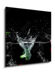 Obraz 1D - 50 x 50 cm F_F193446004 - group of vegetables in water splash