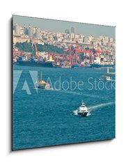 Sklenn obraz 1D - 50 x 50 cm F_F19806453 - Verkehr auf dem Bosporus
