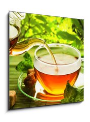 Obraz 1D - 50 x 50 cm F_F21155419 - Pouring Healthy Tea
